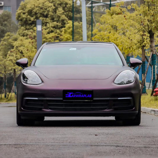 Envoltura de vinilo negro morado metalizado mate