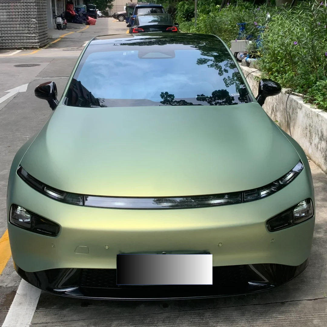 PET Matte Urban Bamboo Green Car Vinyl Wrap