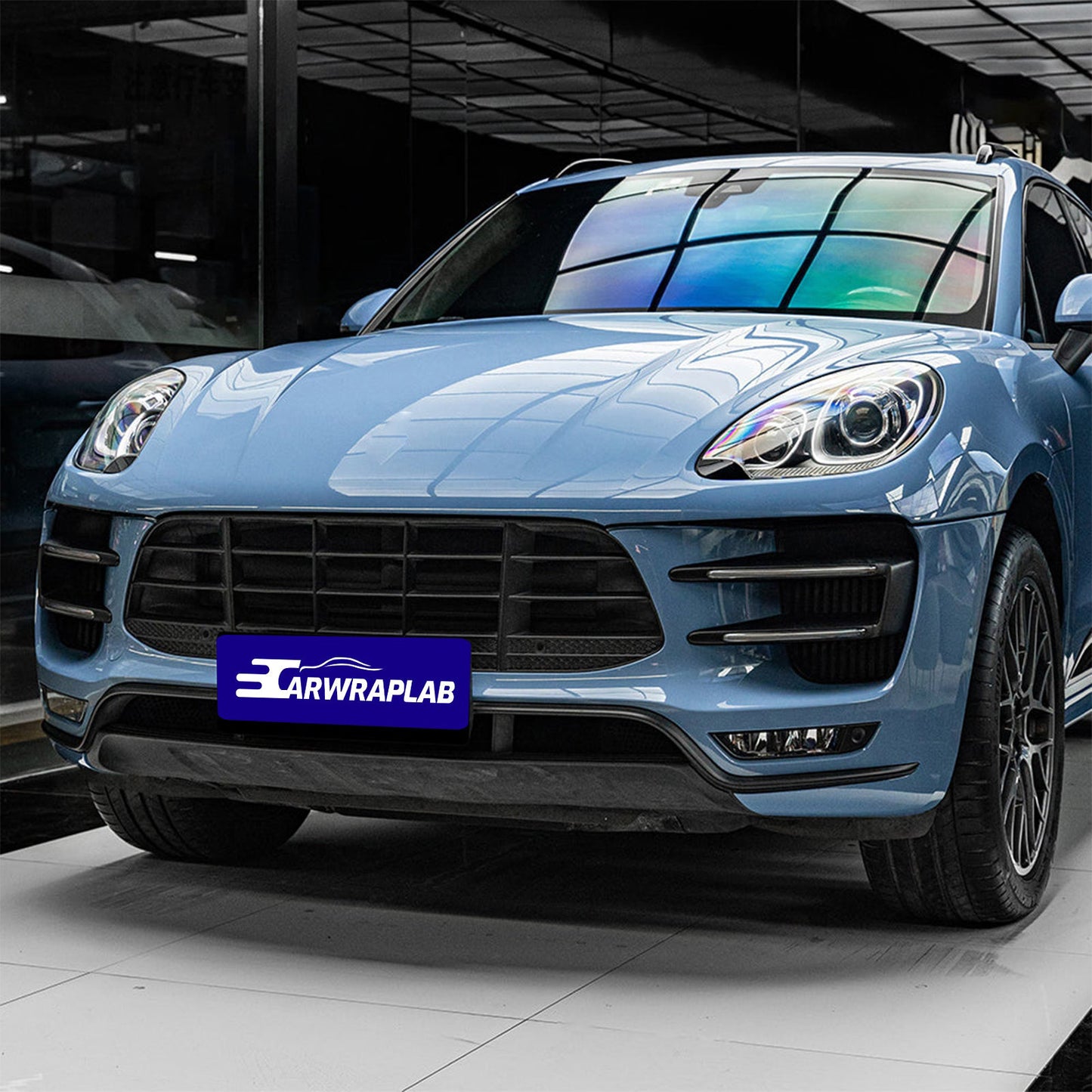 super glossy china blue vinyl wrap