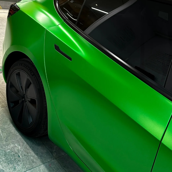 Quality Ultra-Matte Flame Green Car Vinyl Wrap