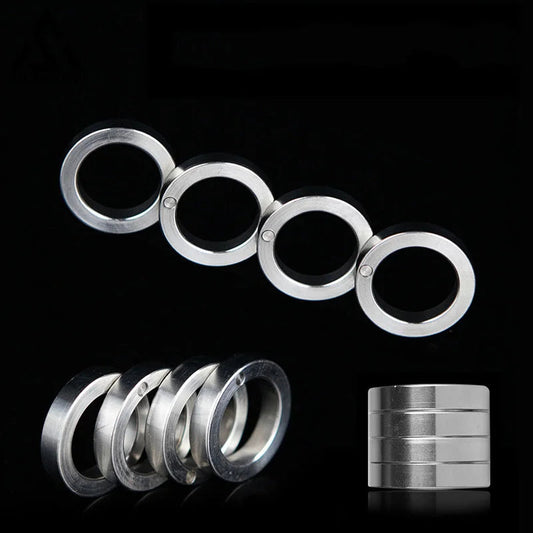 Steel Foldable Four-Finger Defense Ring