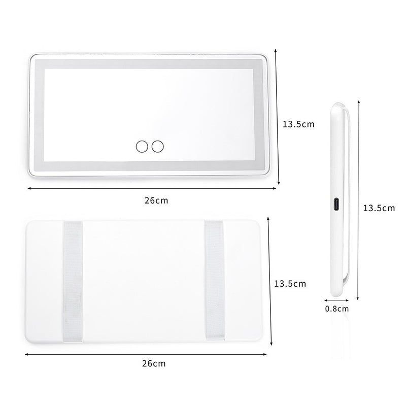 Car Sun Visor Vanity Mirror with 3 LED Lights