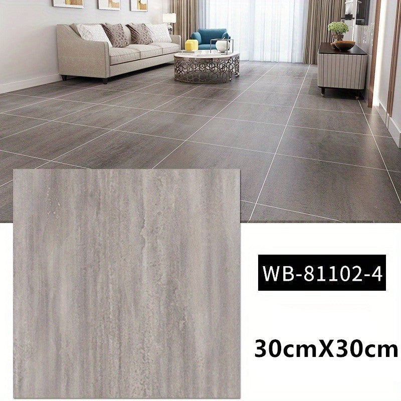 Peel & Stick Marble-Look Floor Tiles