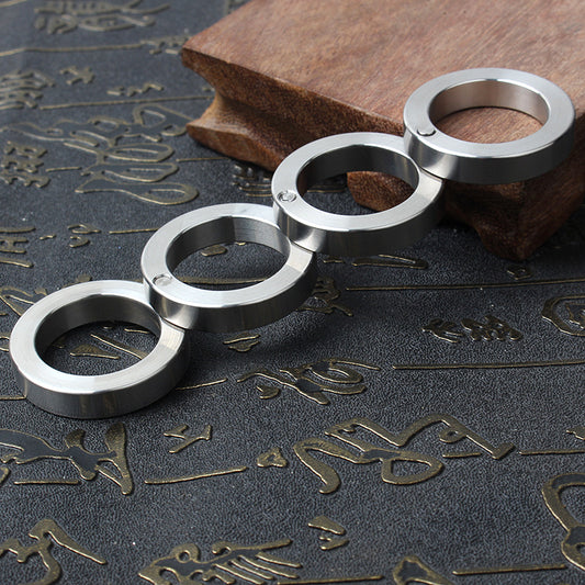 Steel Foldable Four-Finger Defense Ring