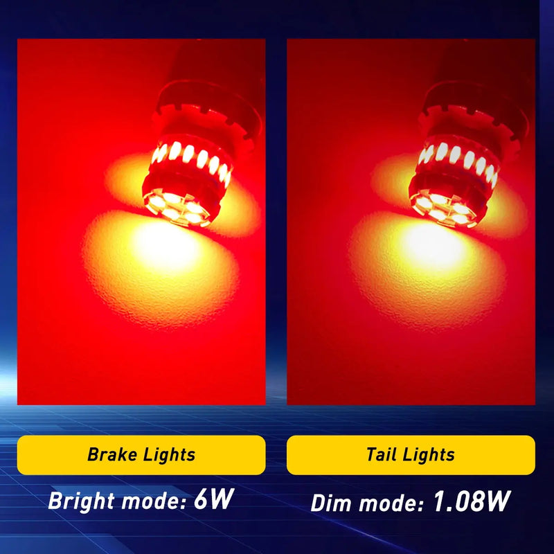 Red LED Strobe Tail Brake Light Bulb