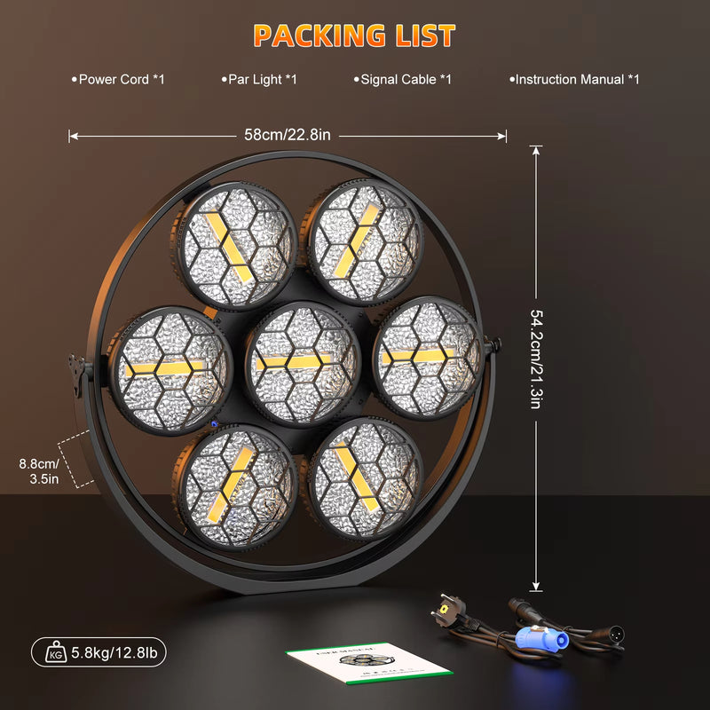 350W 7-LED COB Linear Vintage Light