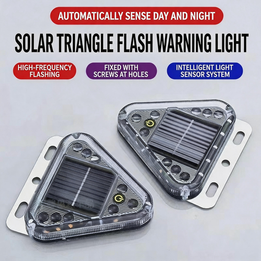 2 in 1 Solar Triangle Lights Car Emergency Warning LED Lamp