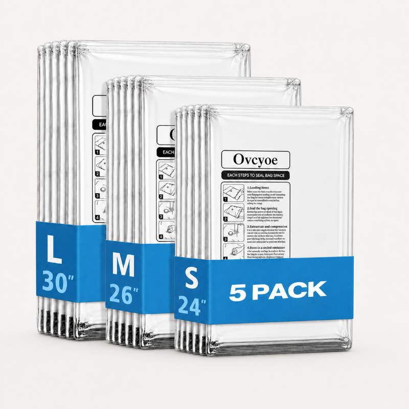 Cordless Travel Vacuum Bag Set — Rechargeable Pump