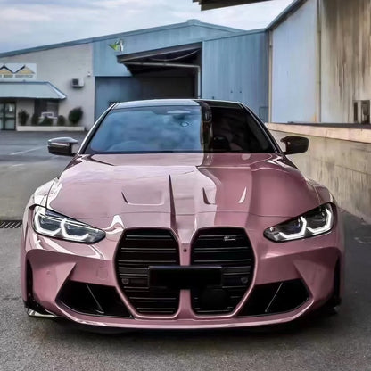 Glossy Oolong Milk Tea Pink Car Vinyl Wrap