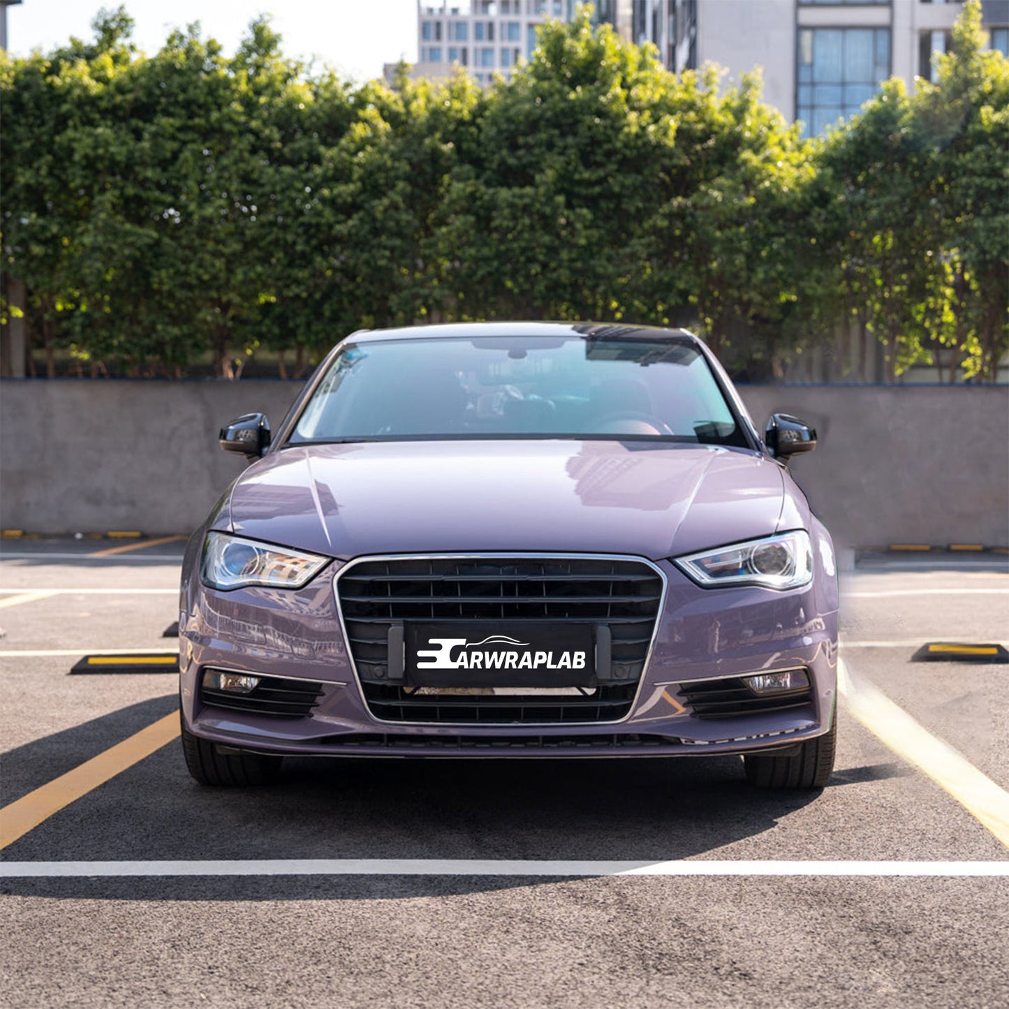 high glossy purplish grey vinyl wrap