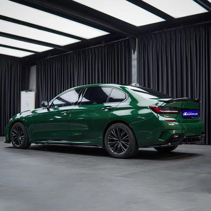 glossy metallic vintage racing green vinyl wrap