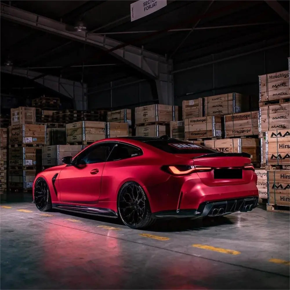 PET Matte Metallic Ceramics Red Car Vinyl Wrap