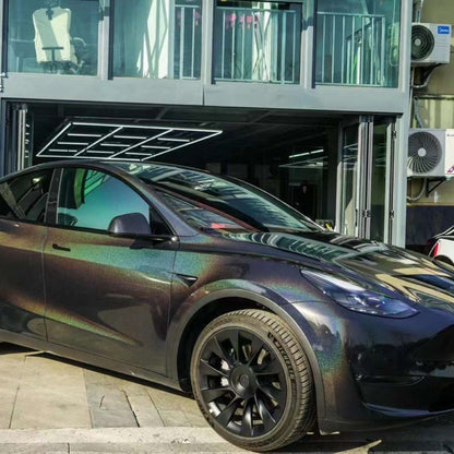 Quality Glossy Laser Black Car Vinyl Wrap