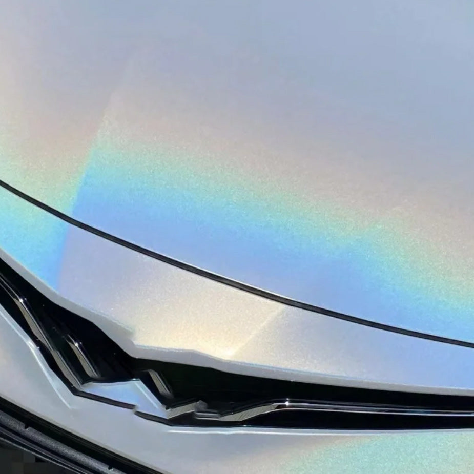 Vinilo para coche Toyota Tesla blanco láser mate