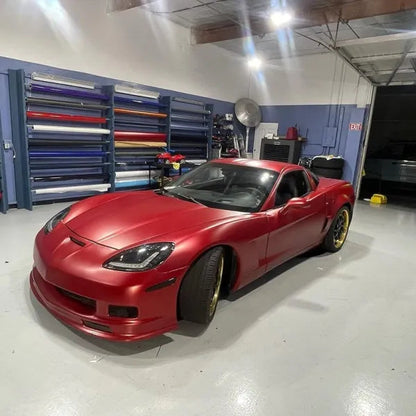 Vinilo rojo metalizado mate de calidad para coche
