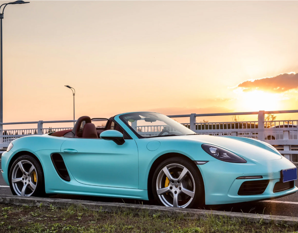 Film de protection pour voiture bleu Tiffany métallisé mat de qualité