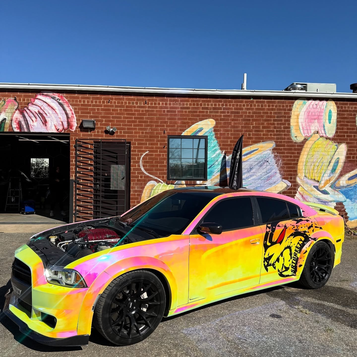PET Gloss Rainbow Chrome Holographic Pink Car Vinyl Wrap