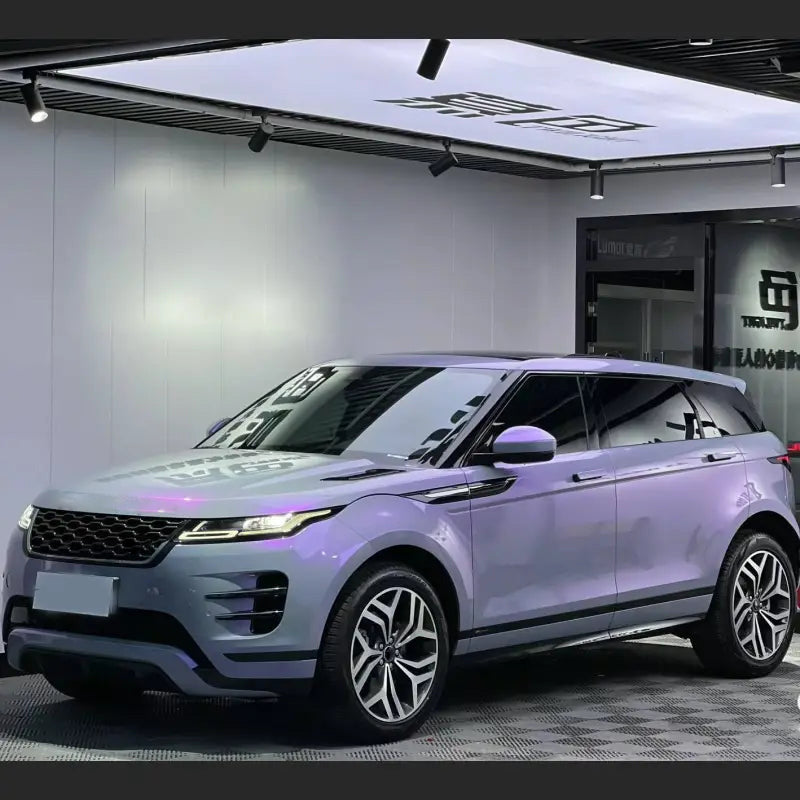 Film de protection pour voiture en TPU de haute qualité, coloris gris et violet.