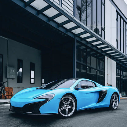 high glossy sky blue vinyl wrap