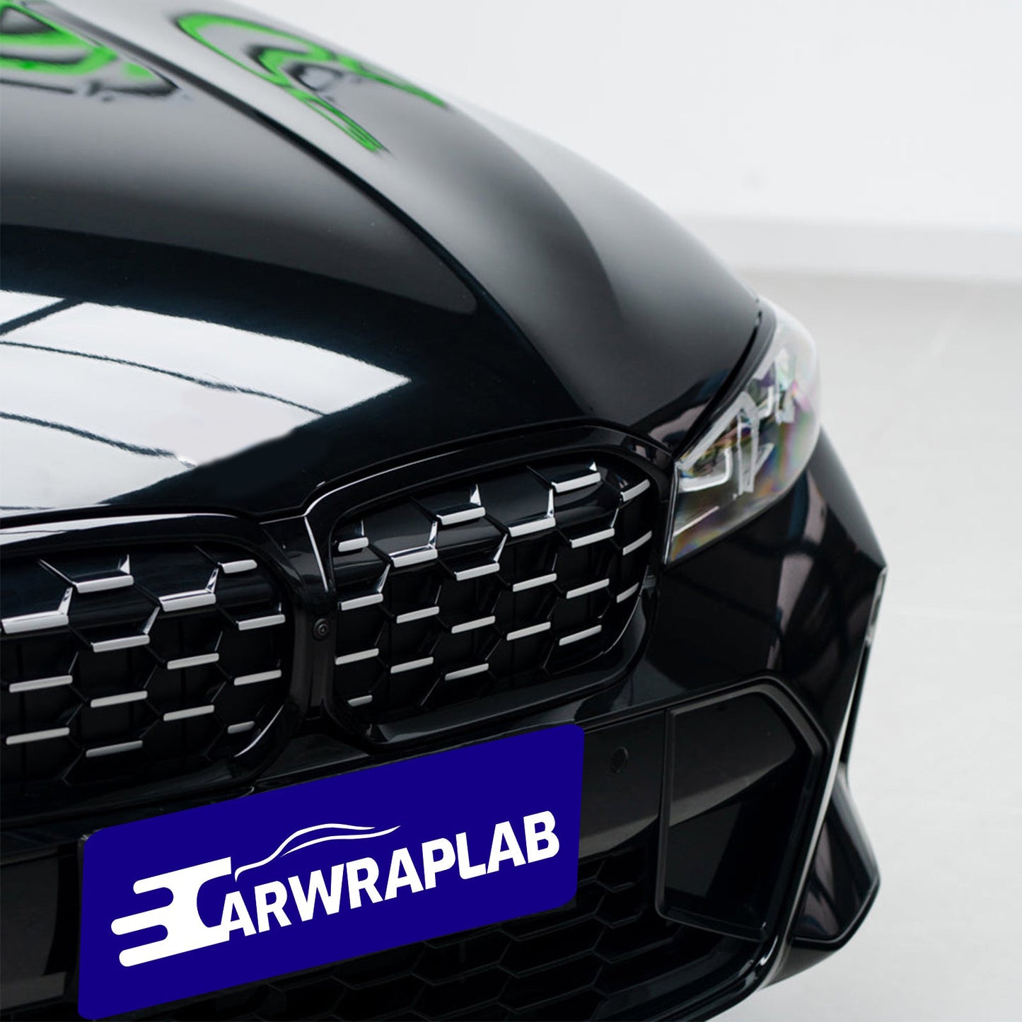 Super glossy piano black vinyl wrap