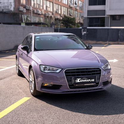 high glossy purplish grey vinyl wrap