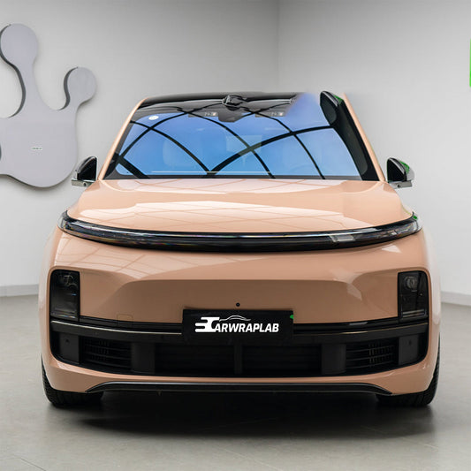 high glossy concord buff vinyl wrap