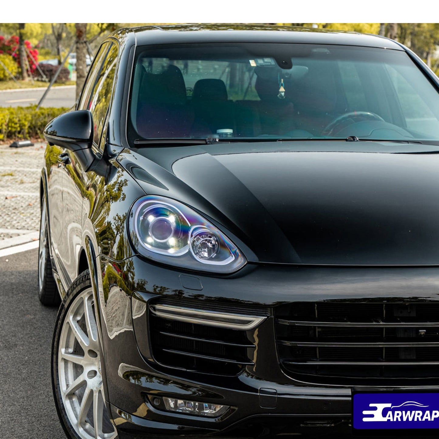 high glossy paint black vinyl wrap