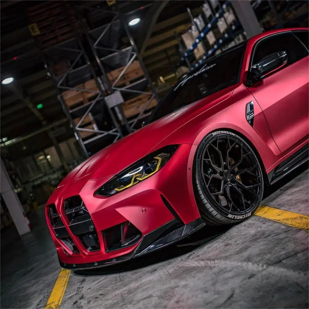 PET Matte Metallic Ceramics Red Car Vinyl Wrap