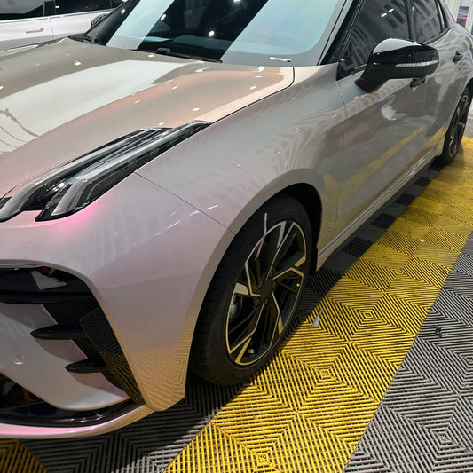 Quality Gloss Twin Candy Grey Red Car Wrap