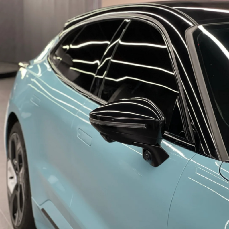 Film de protection vinyle bleu clair cristal brillant pour voiture