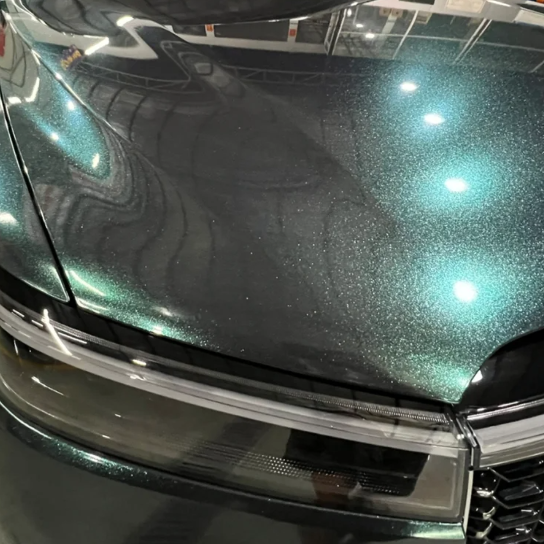 Vinilo para coche verde esmeralda metalizado brillante de Li Auto