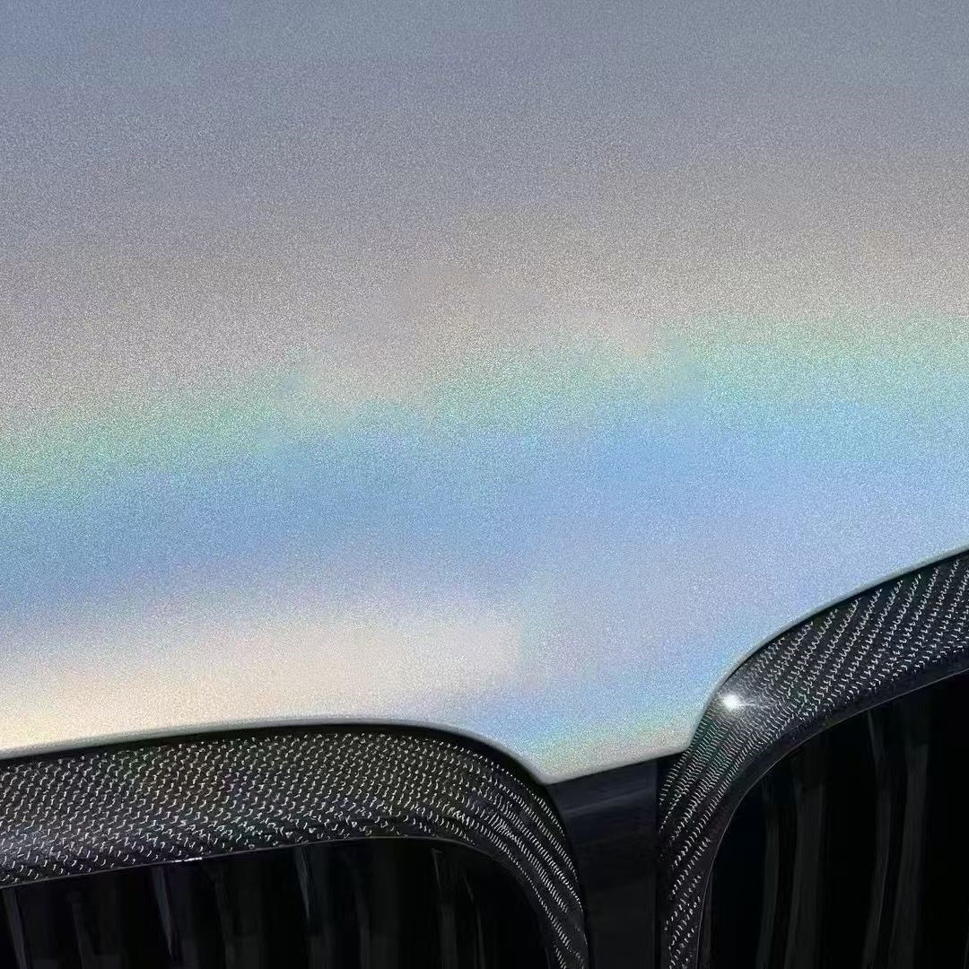 Vinilo para coche con acabado láser blanco mate de calidad