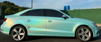 Film de protection vinyle holographique arc-en-ciel Tiffany pour voiture