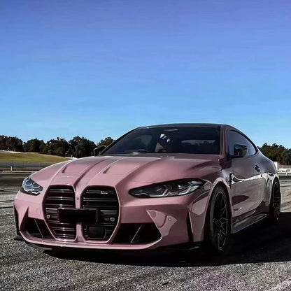 Glossy Oolong Milk Tea Pink Car Vinyl Wrap