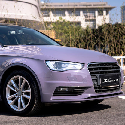 high glossy purplish grey vinyl wrap