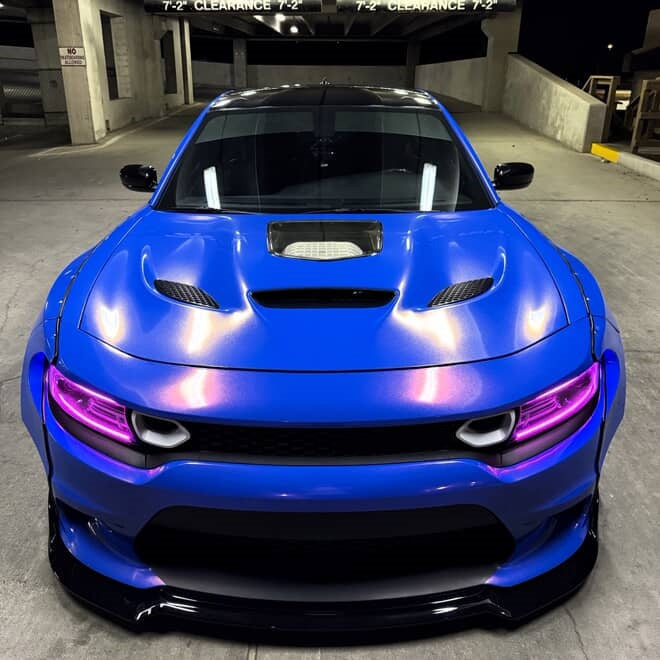 BMW Benz Glossy Diamond Blue Red Car Vinyl Wrap