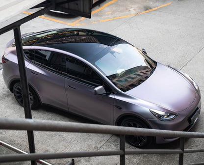 Quality Matte Capri Purple Grey Car Vinyl Wrap