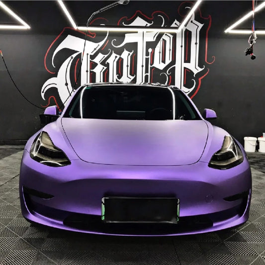 Quality Matte Heavy Metal Sparkle Purple Car Vinyl Wrap