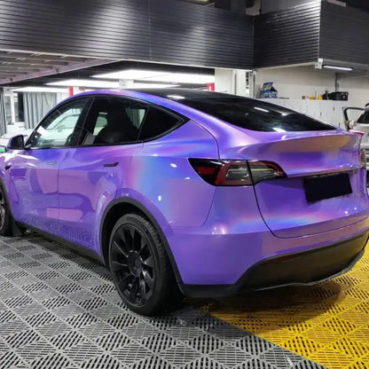 Vinilo para coche con efecto láser morado claro brillante