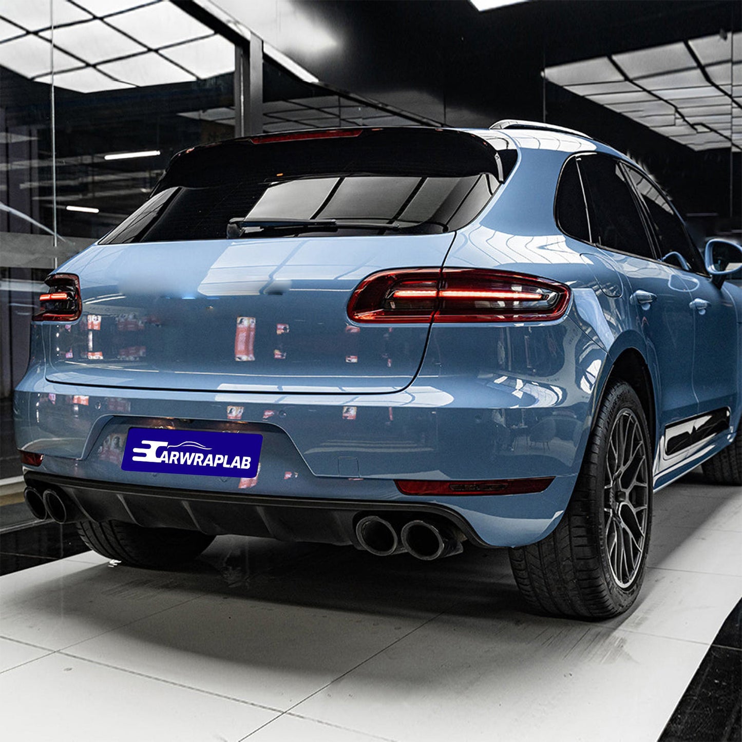 super glossy china blue vinyl wrap