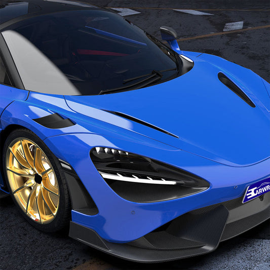 high glossy dodger blue vinyl wrap