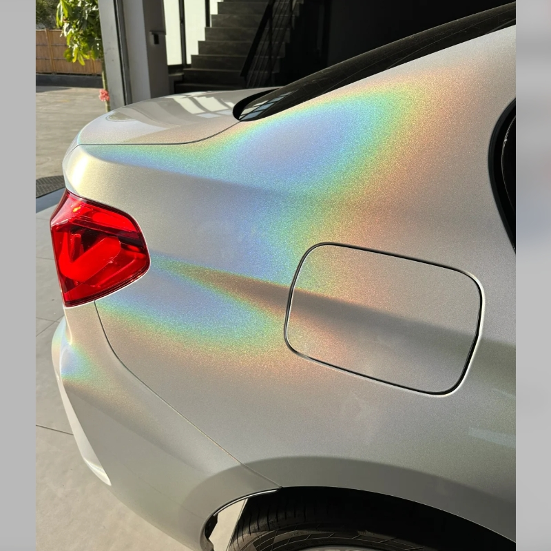 Quality Glossy Laser White Car Vinyl Wrap