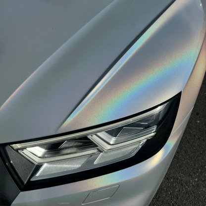 Vinilo para coche Toyota Tesla blanco láser mate