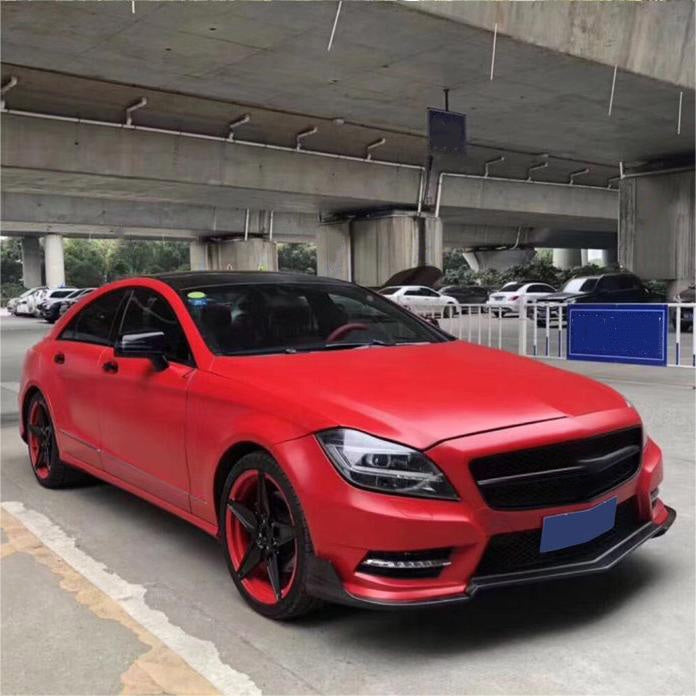Vinilo rojo metalizado mate de calidad para coche