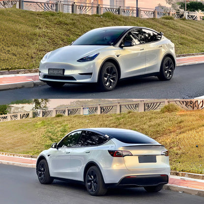 Tesla Glossy Magic Gold Blue Car Vinyl Wrap