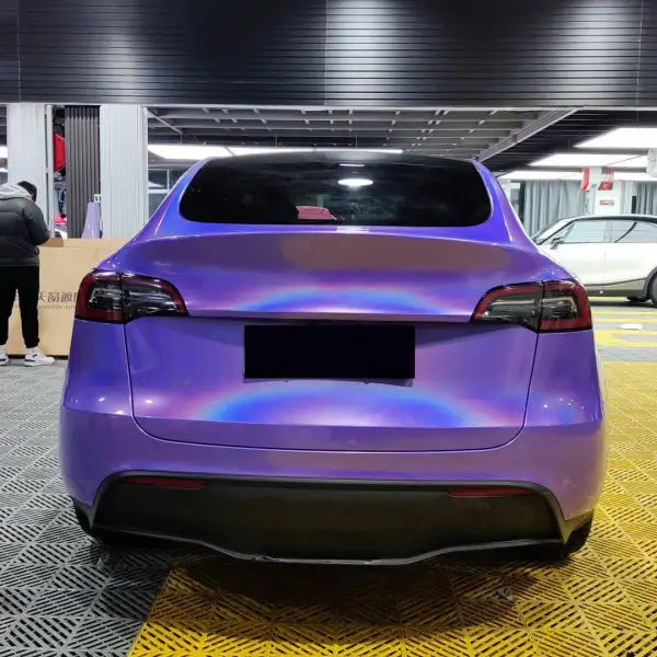 Vinilo para coche con efecto láser morado claro brillante