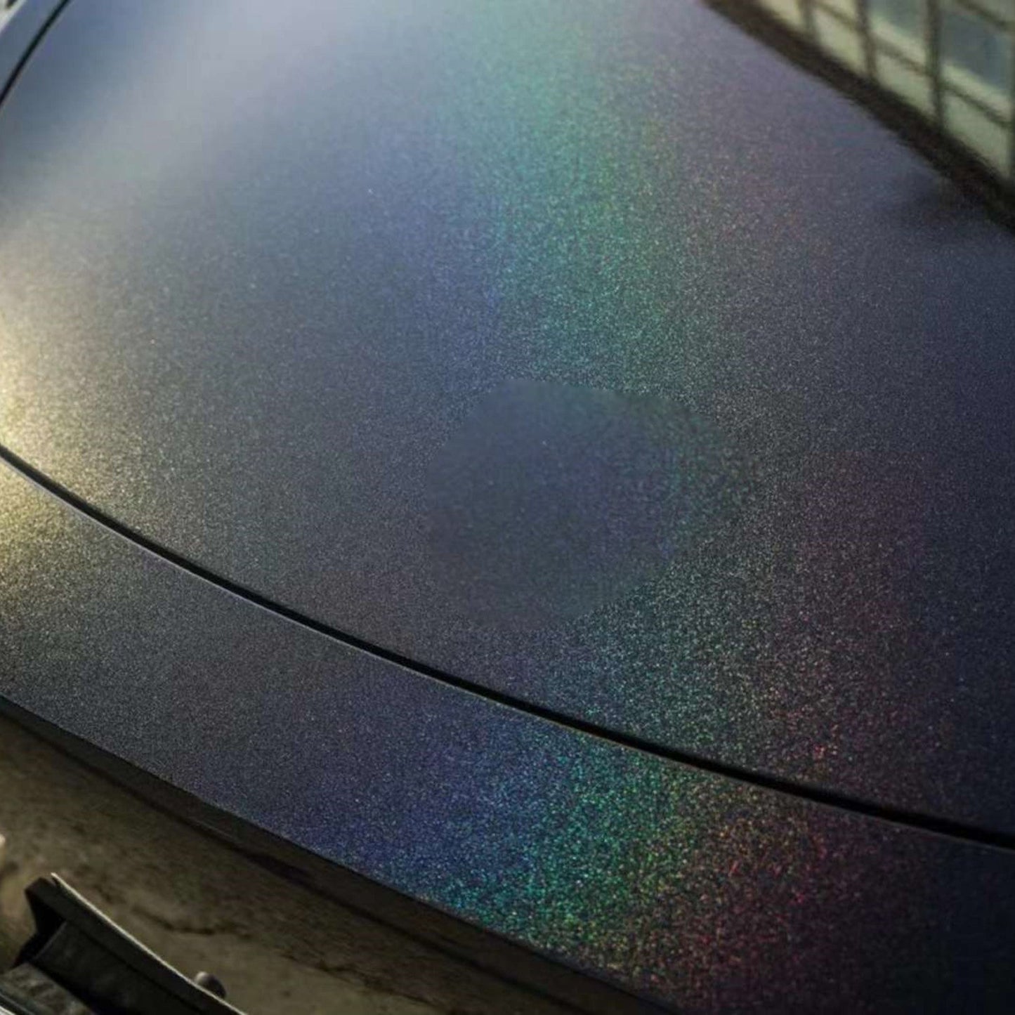 Quality Glossy Laser Black Car Vinyl Wrap