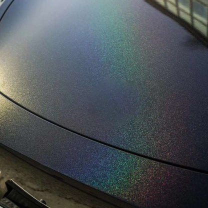 Quality Glossy Laser Black Car Vinyl Wrap