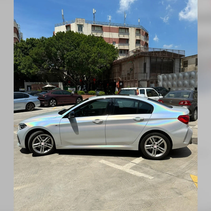 Quality Glossy Laser White Car Vinyl Wrap