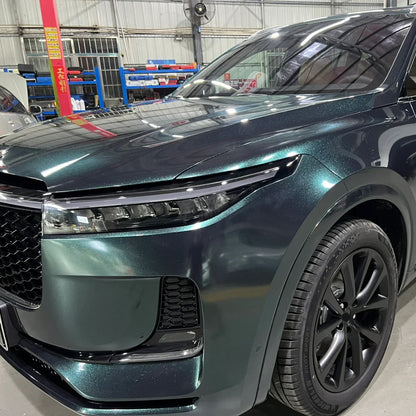 Vinilo para coche verde esmeralda metalizado brillante de Li Auto